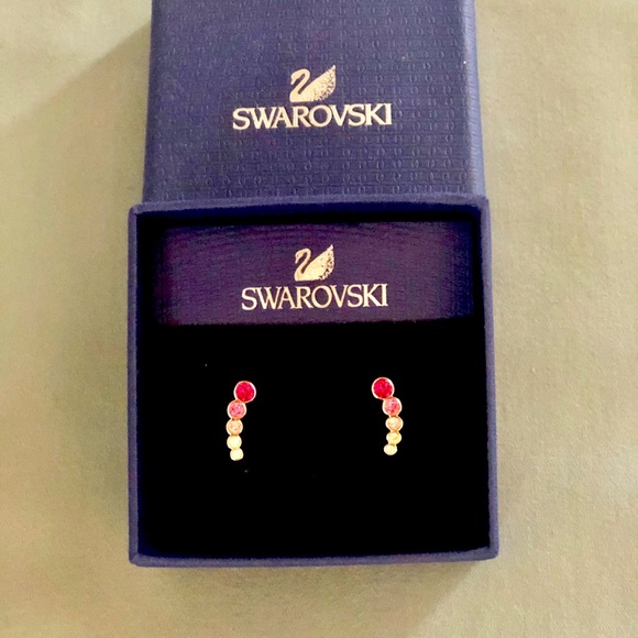Pink Swarovski Earrings - Picture 1 of 3